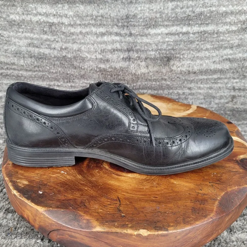 Rockport Hydro Shield Essential Shoes Black Lace Up Leather Sz 10.5‎